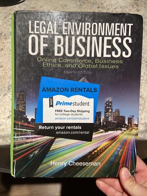 Legal Environment of Business Online Commerce, Ethics, and Global Issues 8th ED