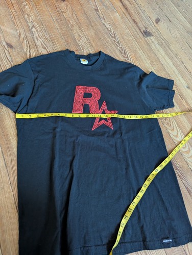 Vintage Rockstar Games T Shirt Mens Size XL Black Red 1998 Logo Made In USA - Picture 4 of 8