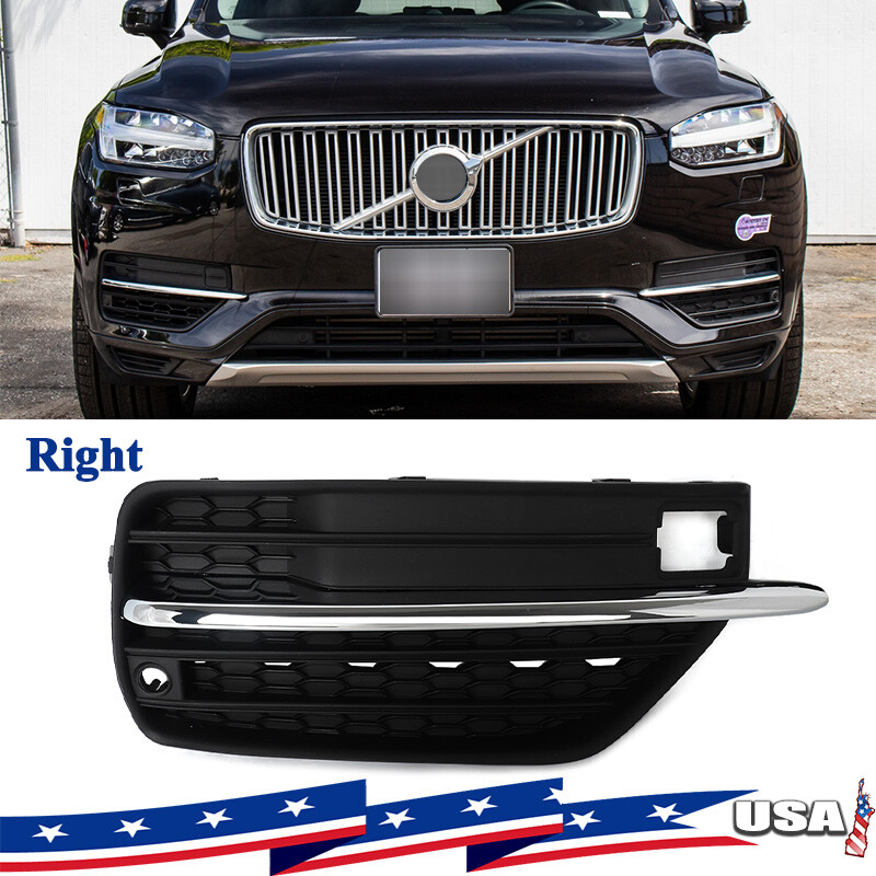 Right Side Front Bumper Fog Light Lamp Grille For Volvo XC90 2016