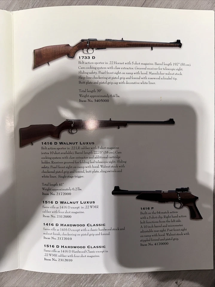 Anschutz Product List pamphlet foldout catalog Vintage Go For The Gold - Image 3 of 4