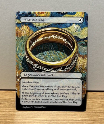 MTG - The One Ring - Van Gogh Style - Card For EDH and Playtest