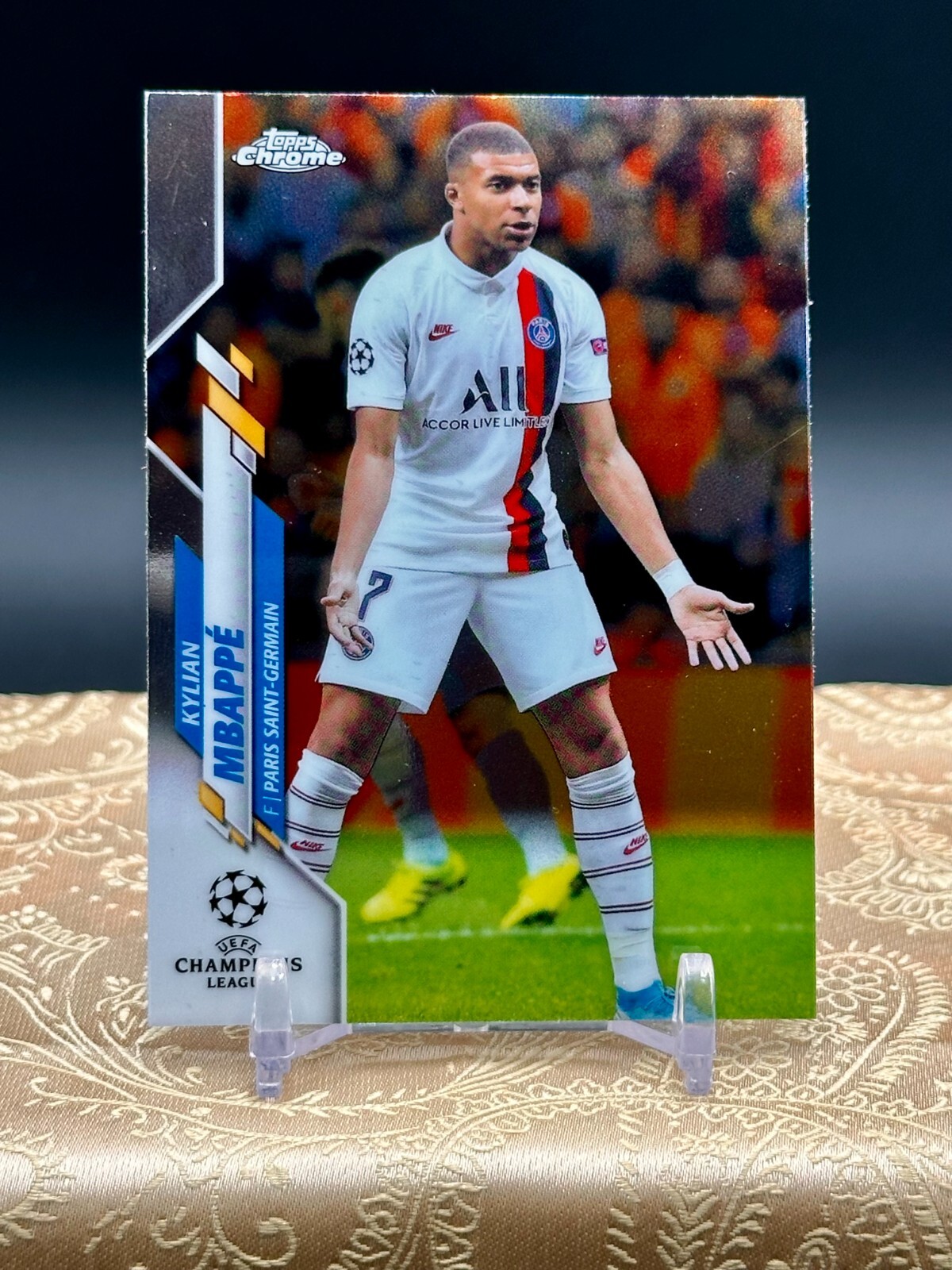Kylian Mbappe 2019-20 Topps Chrome UCL #26 Paris Saint-Germain