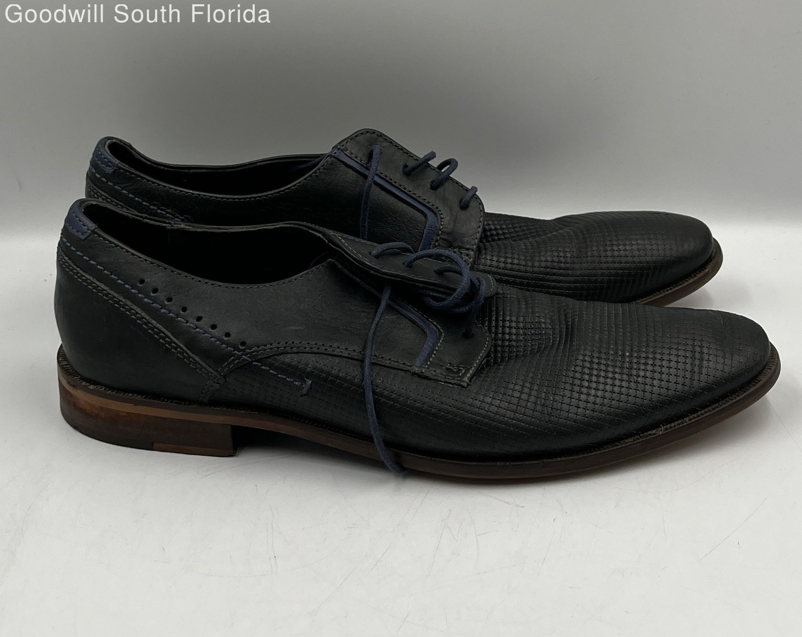 SAOLA Scarpe eleganti derby stringate in pelle blu Matteo Rossi da uomo taglia 41