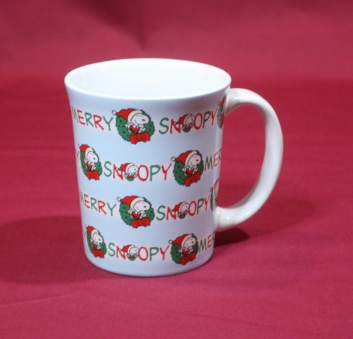Peanuts Snoopy Frohe Weihnachten Snoopy in Kränzen Becher Tasse 2011 ~ 10 Unzen EUC - Bild 3 von 4