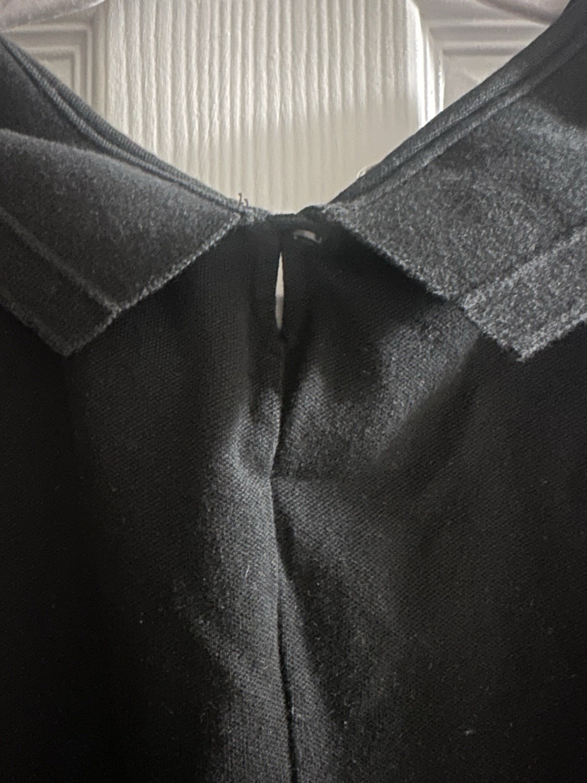 Lacoste Black Sleeveless Collared Stretch Woven Cotton Dress Logo Size 44 Large thumbnail 3