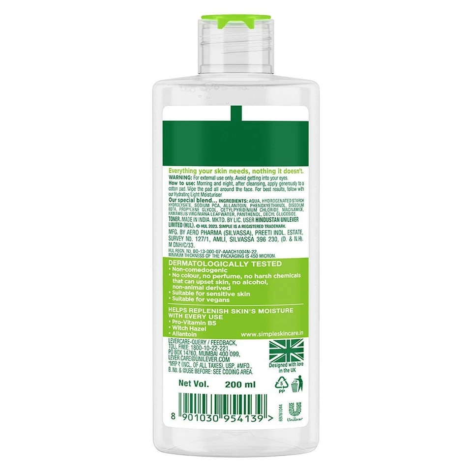 Tónico facial calmante Simple Kind To Skin (200 ml) envío gratuito Foto 3 de 4