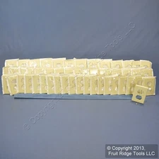 Leviton 82003 Almond 1-Gang Duplex Outlet Cover Thermoset Wallplates 50-Pack