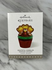 Hallmark Keepsake Cupcakes Ornament Grateful Gobbler Thankgiving #4 2015 NIB