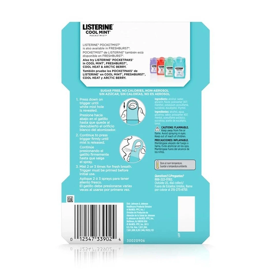 Instant Fresh Breath with Pocketmist Cool Mint Spray - Sugar-Free & Germ Killing - Image 4 of 4