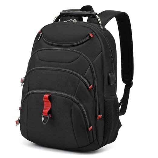 Boavan Laptop Backpack for men inch Laptop Bag with USB Port, 15.6 Black