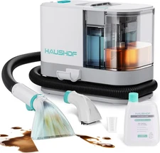 HAUSHOF Portable Carpet Spot & Upholstery Cleaner Machine 13Kpa Powerful Suction