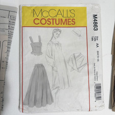 McCall's Costumes Pattern M4863 Colonial /Renaissance - Sizes 6-8-10-12 - Uncut