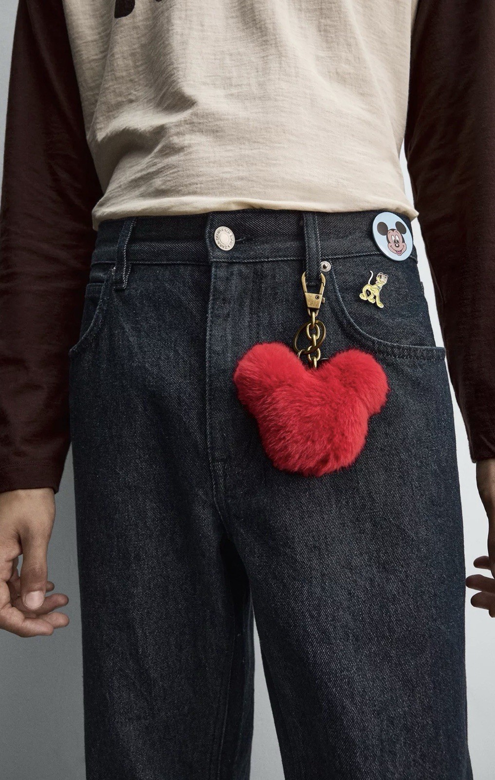 ZARA FLARE FIT JEANS WITH PATCHES HARRY LAMBERT X DISNEY.BLUE.34US.FREE SHIPPING image 7