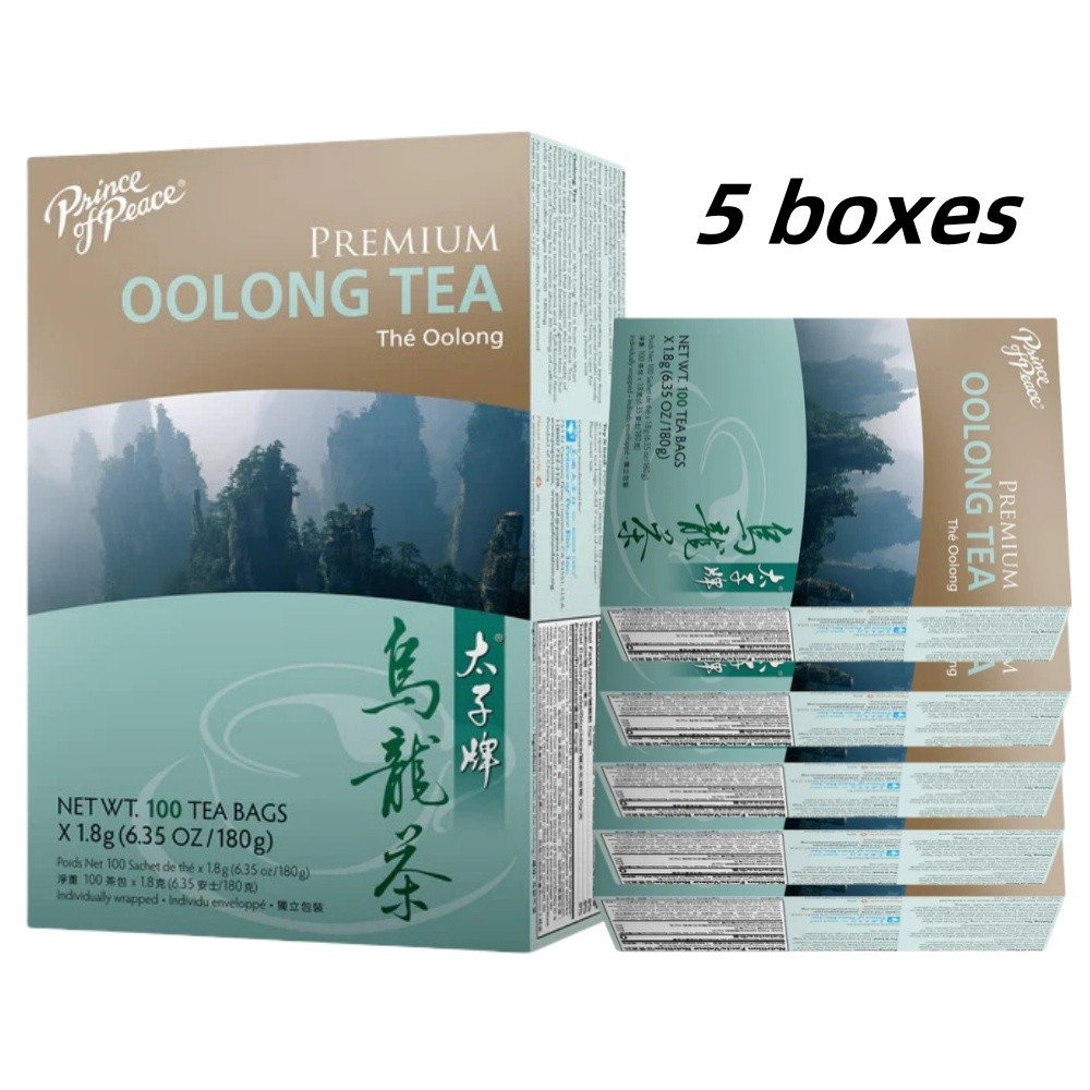 , 5 Boxes, 100 Tea Bags Each Box -prince Of Peace