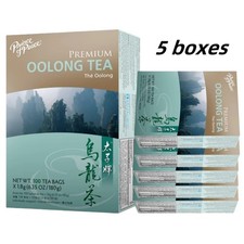 Premium Oolong Tea, 100 Tea Bags-Lower Caffeine-Herbal Tea-5 Boxes