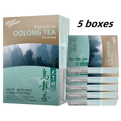 Premium Oolong Tea, 5 Boxes, 100 Tea Bags Each Box -Prince of Peace