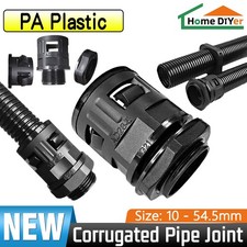 Corrugated Cable Conduit Connector Joint for Black Cable Tidy Tube & Trunking