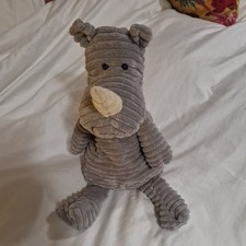 Jellycat Cordy Roy Rhino - Grey Rhino Plush - 16" - J1243 Mint.