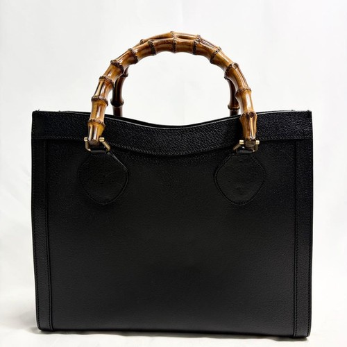 Gucci Bamboo Diana Leather Handbag Large Capacity A4 Multifunctional