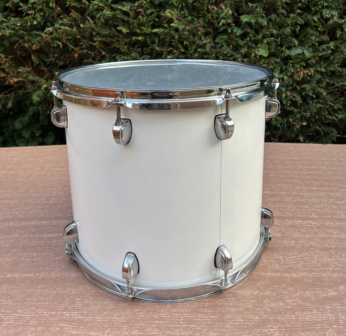 PREMIER 14 x 12" Rack tom 8-lugs White Made in England photo 4