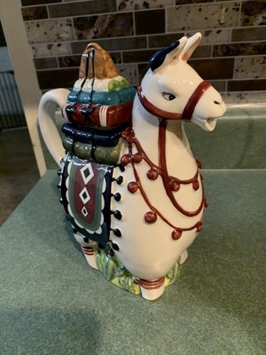 Tea Pot Blue Sky Heather Goldmine LLAMA