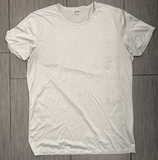 Uniqlo AIRism Crew Neck Short Sleeve T-Shirt Men's XL Silver Cooling Quick Dry
