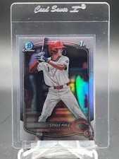 STEELE HALL 2025 BOWMAN CHROME DRAFT REFRACTOR 1ST ROOKIE #BDC-20 REDS Q4562