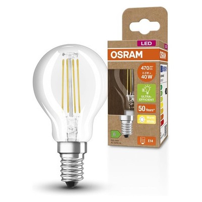 Osram LED Filament Tropfen 2,5W = 40W E14 klar 470lm warmweiß ultra effizient
