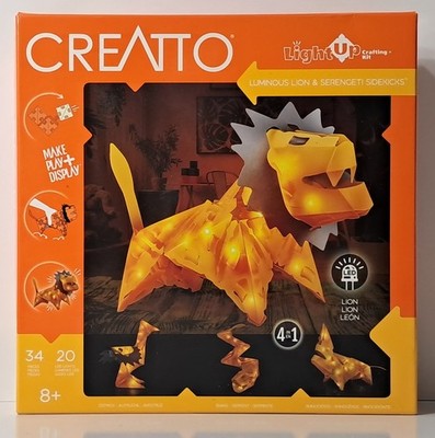 Creatto Luminous Lion & Serengeti Sidekicks Light-Up 3D Puzzle Kit Thames Kosmos