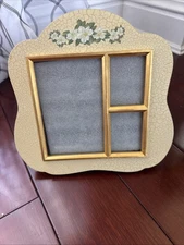 3 Picture Photo Frame By Cheri Blum Magnolia Flowers 4''x6'', 2.5''x3''