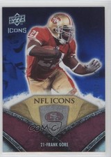 2008 Upper Deck Icons NFL Icons Rainbow Blue 202/250 Frank Gore #NFL22 b6s