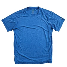 Stio (Men's Medium) Short Sleeve T-Shirt Blue Stretch Athletic Hiking Base Tee