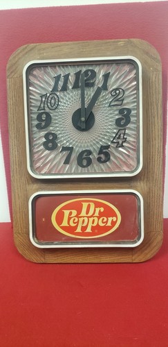 Dr Pepper Kaleidoscope Light Vintage Clock NLG049930 Read Description