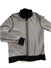 Hugo Boss Men's Reverable Cotton Zip Lightweight Sweater Shirt Size L