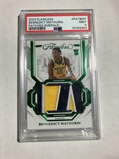 2023 Flawless Benedict Mathurin Emerald Patches /5 RC #PATBMT PSA 9