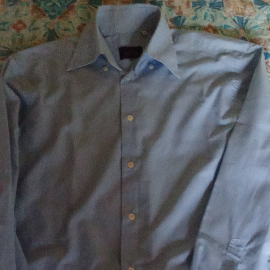 Camicia uomo XXL Slimfit Elegante azzurra chiaro tinta unita manica lunga