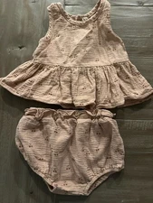 Quincy Mae Baby Girl 2-Piece Set 2-3Y Cherry Print Organic Cotton Muslin