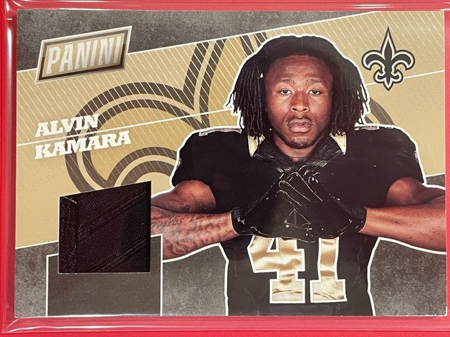 2017 Panini National Convention Alvin Kamara Gloves Rapture /49 Rookie RC #9
