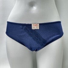 Vintage Vanity Fair Nylon Panties Blue Lace Front Size 5 Panty 80s NWT