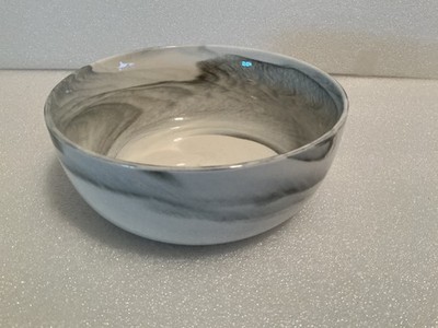 Artisanal Kitchen Supply Coupe Cereal Bowl Black Marble Swirl 6 