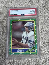 FOOTBALL CARD 1986 TOPPS PSA 8 SEATTLE SEAHAWKS DAVE KRIEG