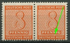 SBZ West-Sachsen Freimarken Ziffern mit Plattenfehler 130 Y w I postfrisch