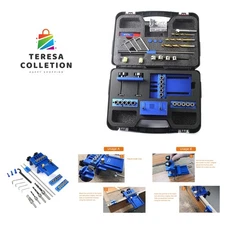 Adjustable Doweling Jig Kit with 5 Drill Sleeves 6/8/10mm for Precise Dowel H...