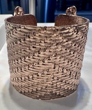 Metaliczna bransoletka z brązu tkana mankietem, rozmiar 6,5 obwód