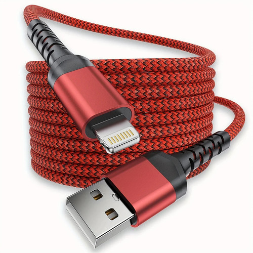 Cavo di ricarica veloce USB lungo intrecciato resistente per iPhone 14 13 12 11 X 8 7 - Foto 12 di 13