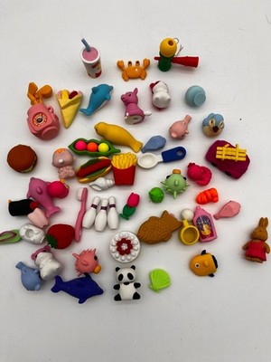 50+ 3D Puzzle Erasers for Kids Take Apart Mini Erasers- Food- Animals- Misc.