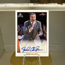 2022 Leaf Rookie Card John Calipari Auto Kentucky Arkansas. rookie card picture