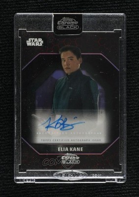 2024 Topps Chrome Black Star Wars Dark Side Katy O'Brian as Elia Kane Auto 1u8m
