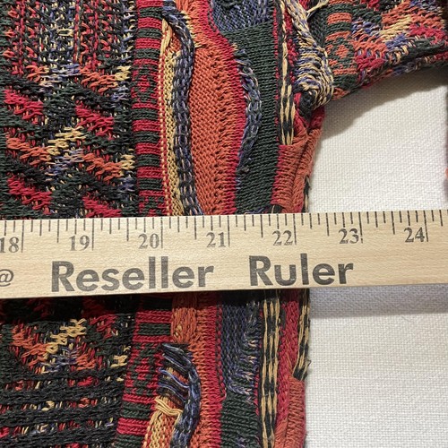 Maglione vintage J Ferrar uomo grande 3D testurizzato Cosby Coogi maglia pullover anni 90 - Foto 8 di 9