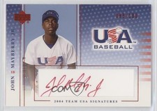 2005 USA Baseball Team Signatures Red Ink 88/100 John Mayberry Jr #S-32 Auto 0af